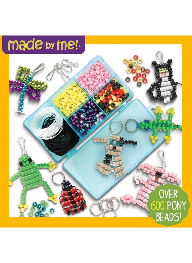 made by me Made By Me Create Your Own Bead Pets by Horizon Group USA, Includes Over 600 Pony Beads, 6 Key Rings, Storage Box & Much More  - Image 2