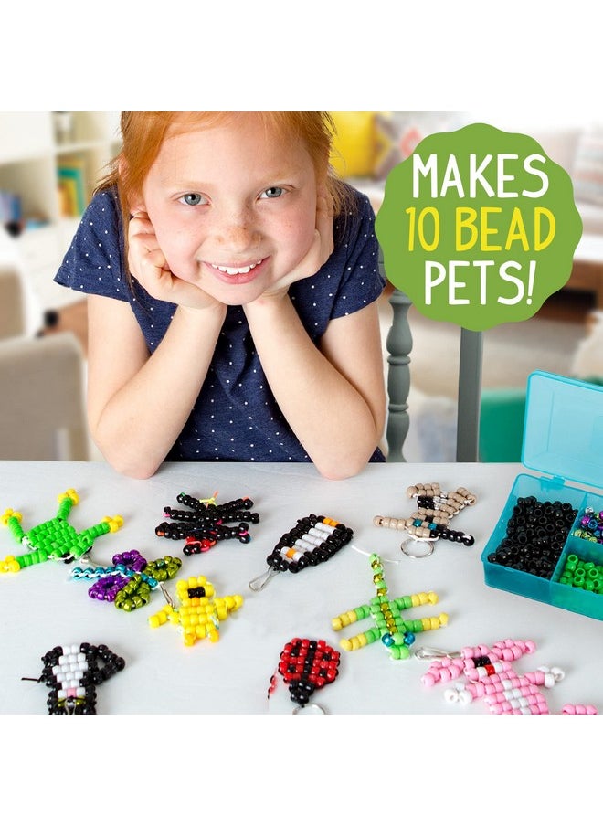 made by me Made By Me Create Your Own Bead Pets by Horizon Group USA, Includes Over 600 Pony Beads, 6 Key Rings, Storage Box & Much More  - Image 4
