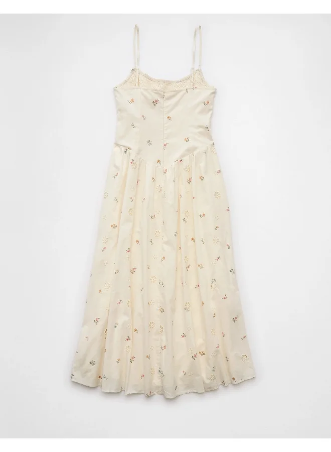 American Eagle Floral Smocked Midi Dress