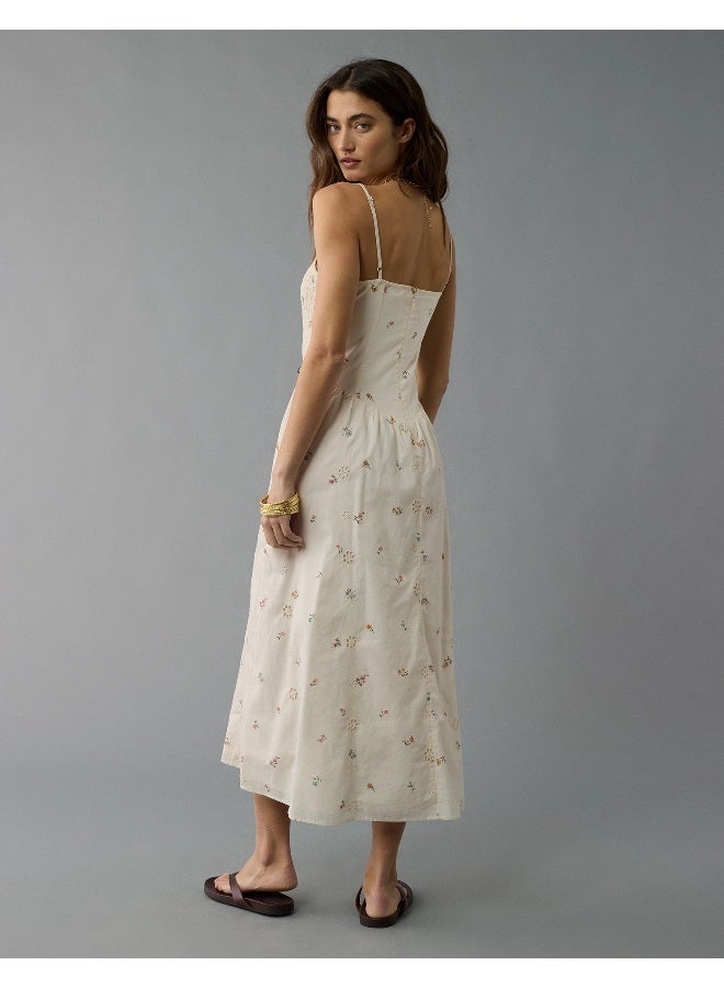American Eagle Floral Smocked Midi Dress  - Image 4