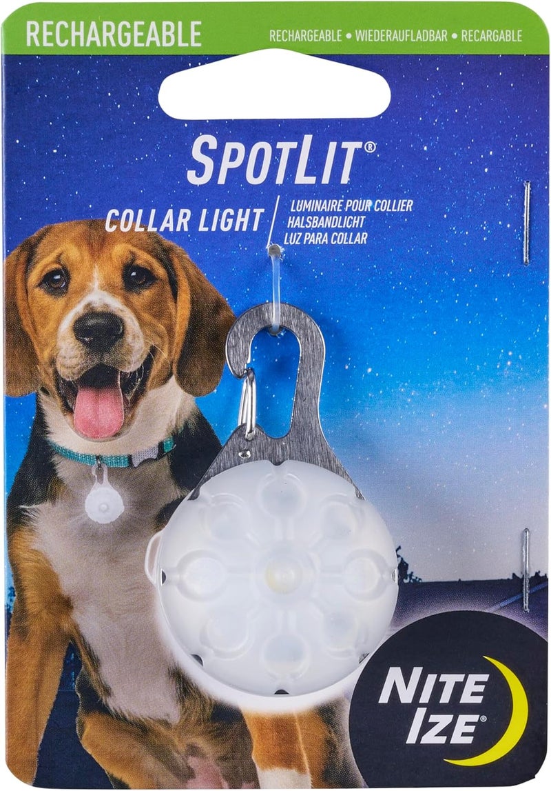 NiteIze SpotLit Rechargeable Collar Light  White  - Image 1