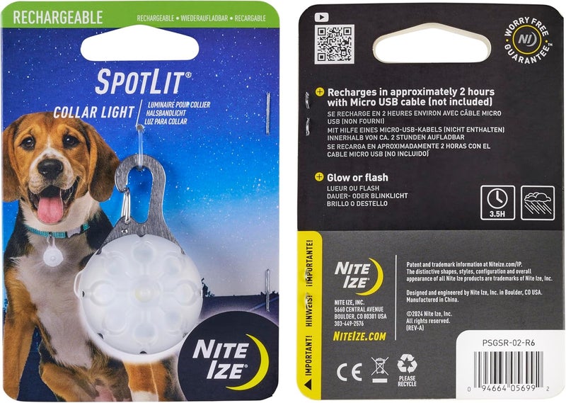 NiteIze SpotLit Rechargeable Collar Light  White  - Image 3