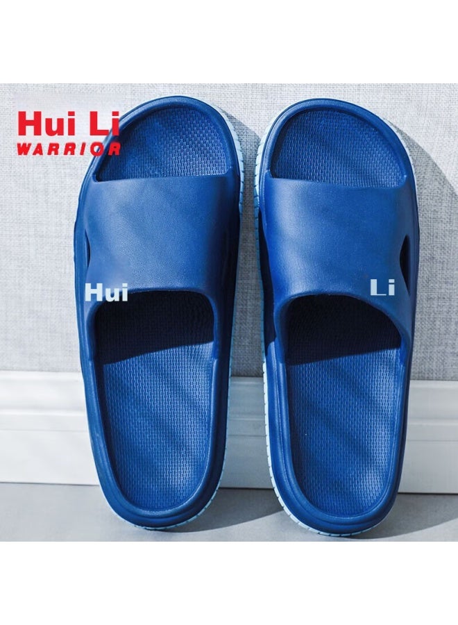 Pull Back Warrior Solid Color Slippers, Indoor And Outdoor Bathroom Soft-soled Korean-style Beach Sandals, Hl0161 Blue, Size 40 - Image 3