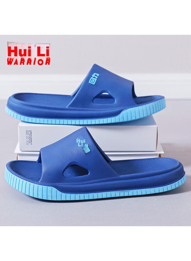Pull Back Warrior Solid Color Slippers, Indoor And Outdoor Bathroom Soft-soled Korean-style Beach Sandals, Hl0161 Blue, Size 40 - Image 5