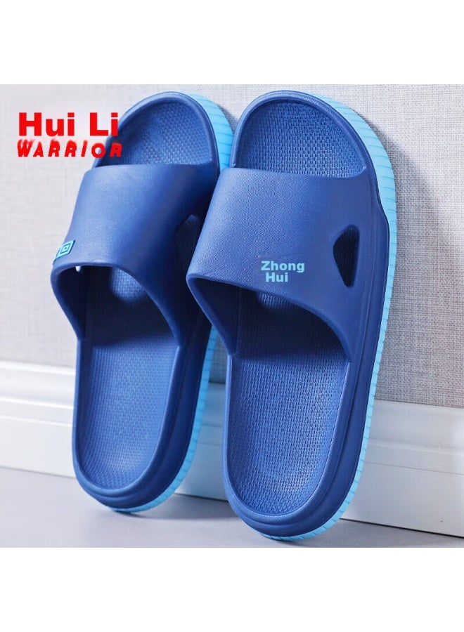 Pull Back Warrior Solid Color Slippers, Indoor And Outdoor Bathroom Soft-soled Korean-style Beach Sandals, Hl0161 Blue, Size 40 - Image 4