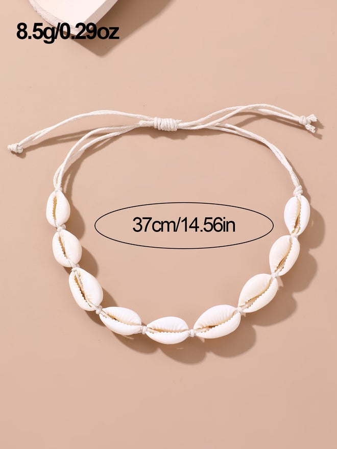 تايك تو طقم قلادة وسوار من الصدف، قطعتان - Image 2