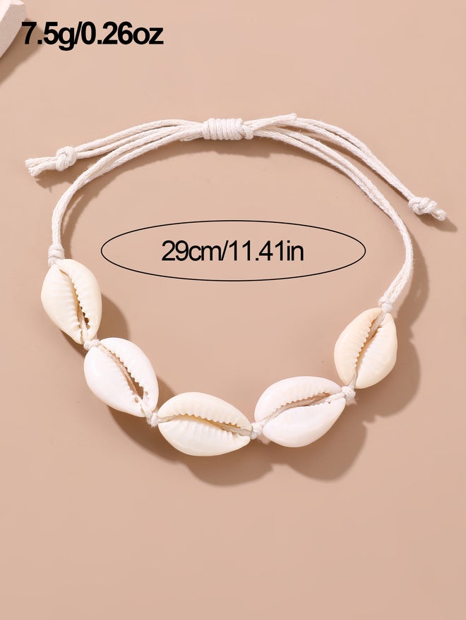 تايك تو طقم قلادة وسوار من الصدف، قطعتان - Image 3