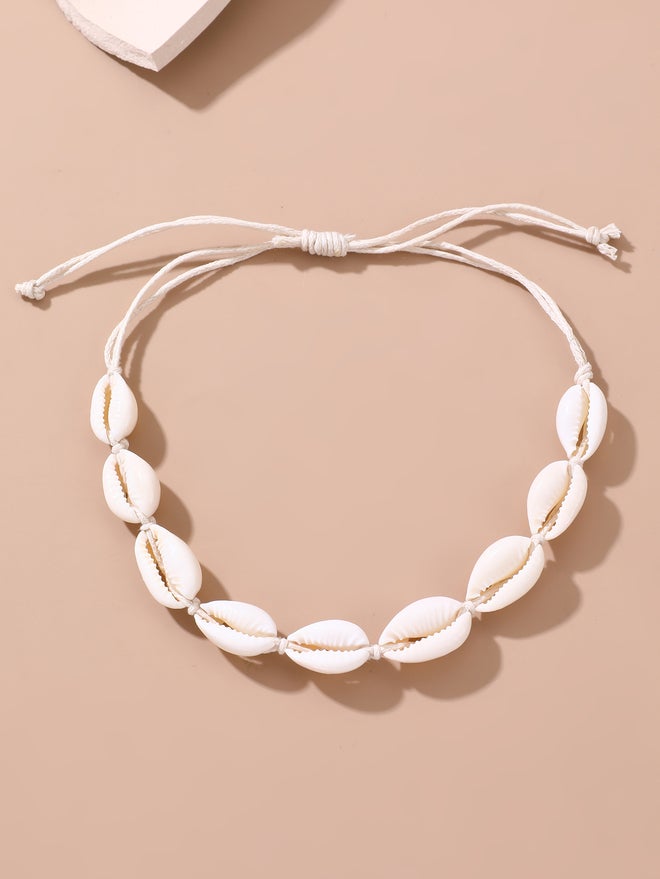 تايك تو طقم قلادة وسوار من الصدف، قطعتان - Image 1