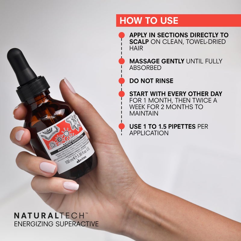 Davines Naturaltech ENERGIZING Superactive Treatment, Reduce Hair Loss, Improve Scalp Tone and Reduce Sebum Production, 3.38 Fl. Oz. - Image 4