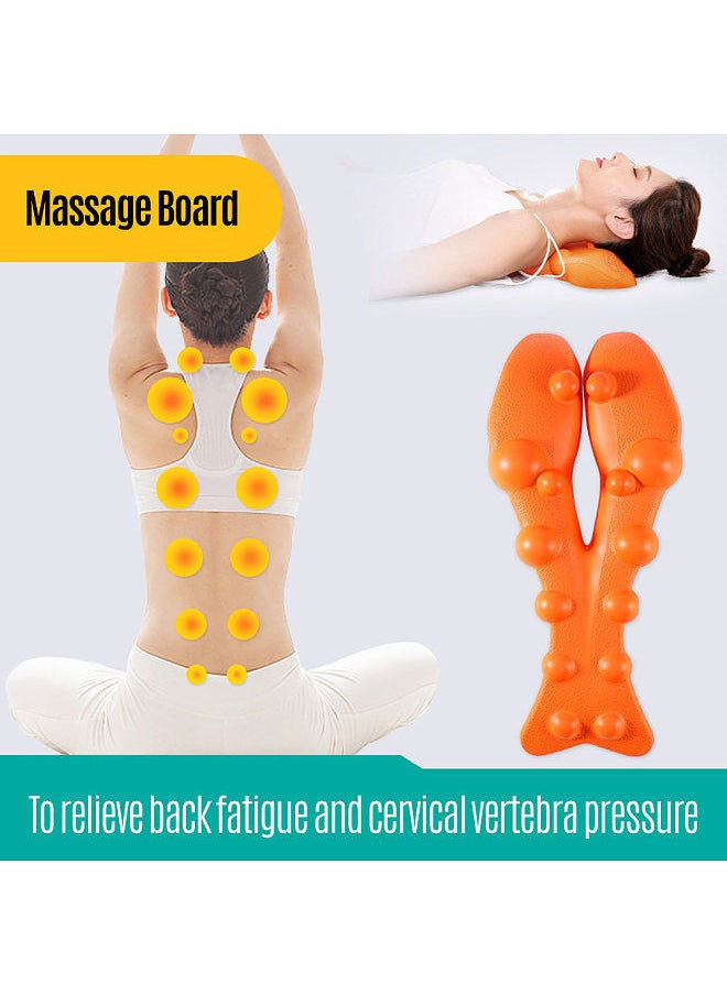 Generic - Cervical Vertebra Massage Board Brace Back Stretching Device Massager Board for Back Traction Straight Spine Back Relax Health Care - Image 1