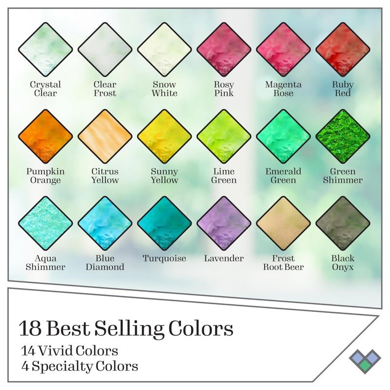 Gallery Glass Window Acrylic Craft Paint Set Formulated to be Non-Toxic, Perfect for Beginners and Artists, Eighteen Bottles, 2 Ounce, Assorted Colors 2, 2 Fl Oz (Pack of 18) - Image 2