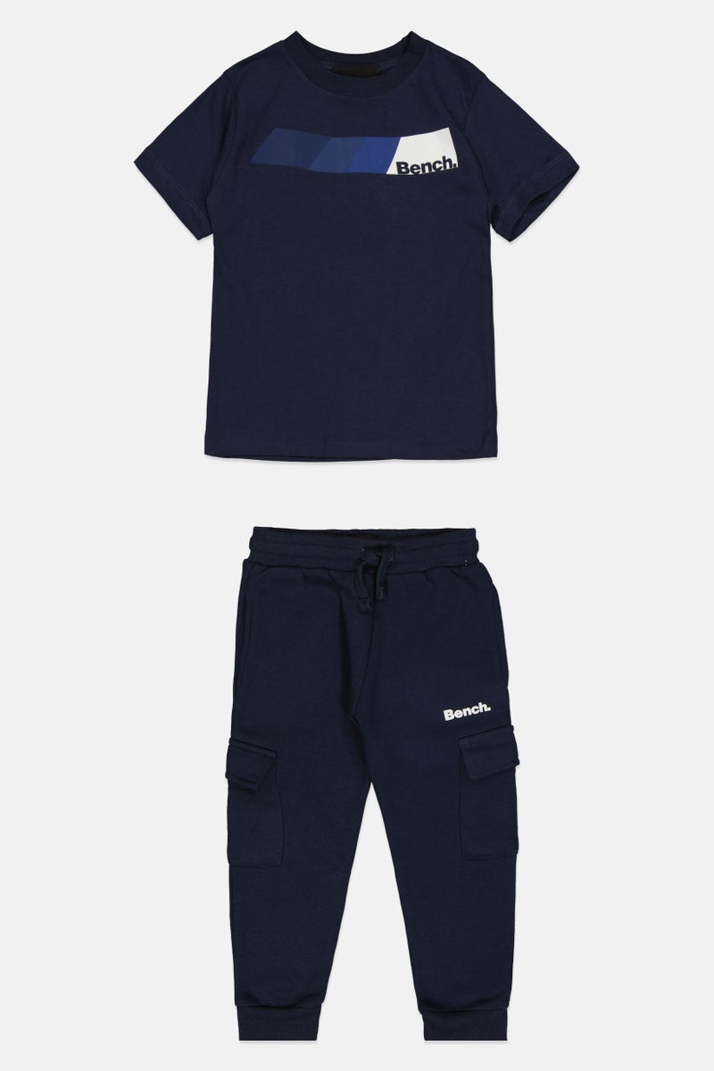 Bench Kids Boy 4 Pieces Short Sleeve Brand Logo Tops And Bottom Set, Multicolor - Image 4