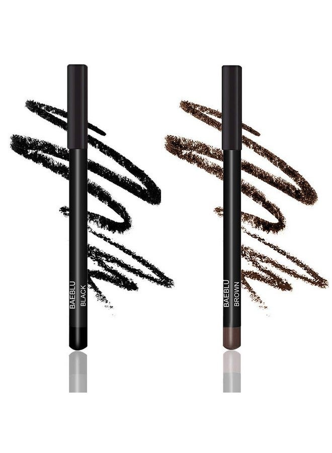 BaeBlu Natural Hypoallergenic Eyeliner Pencils, Black & Brown Pack - Image 1