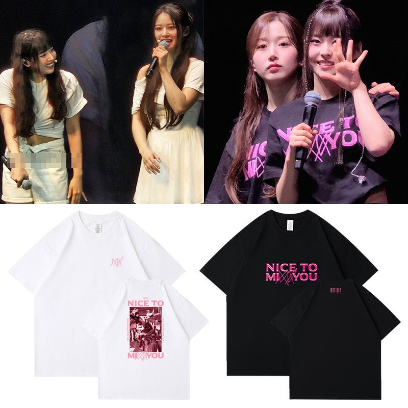 NMIXX Concert 2023NiceToMixxYou Around Wu Hai Yuan Xue Yun Same Short-sleeved T-shirt Clothes - Image 2