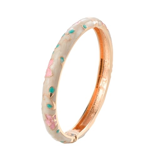 wynameleri Lastest Enamel White Bangle Bracelet for Women in Gift Box - Image 1