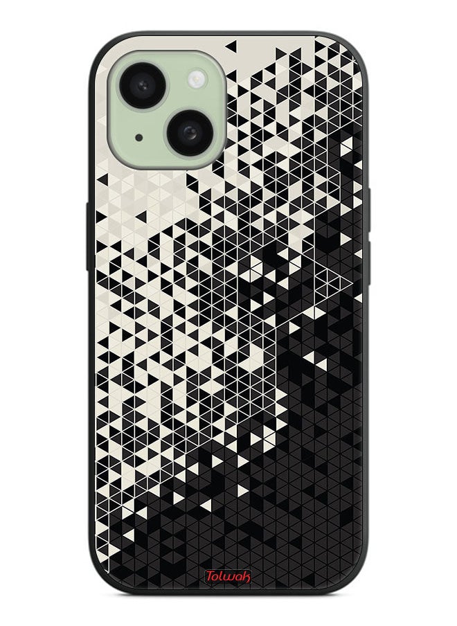 Tolwak - Apple iPhone 15 Protective Case Cover Pattern Digital Art Triangle - Image 1