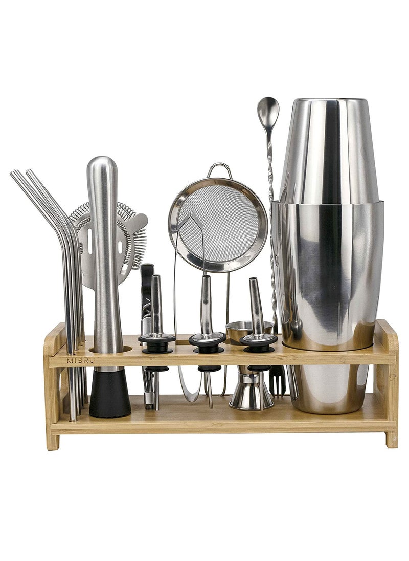 Coffee Shaker Set With Wood Base