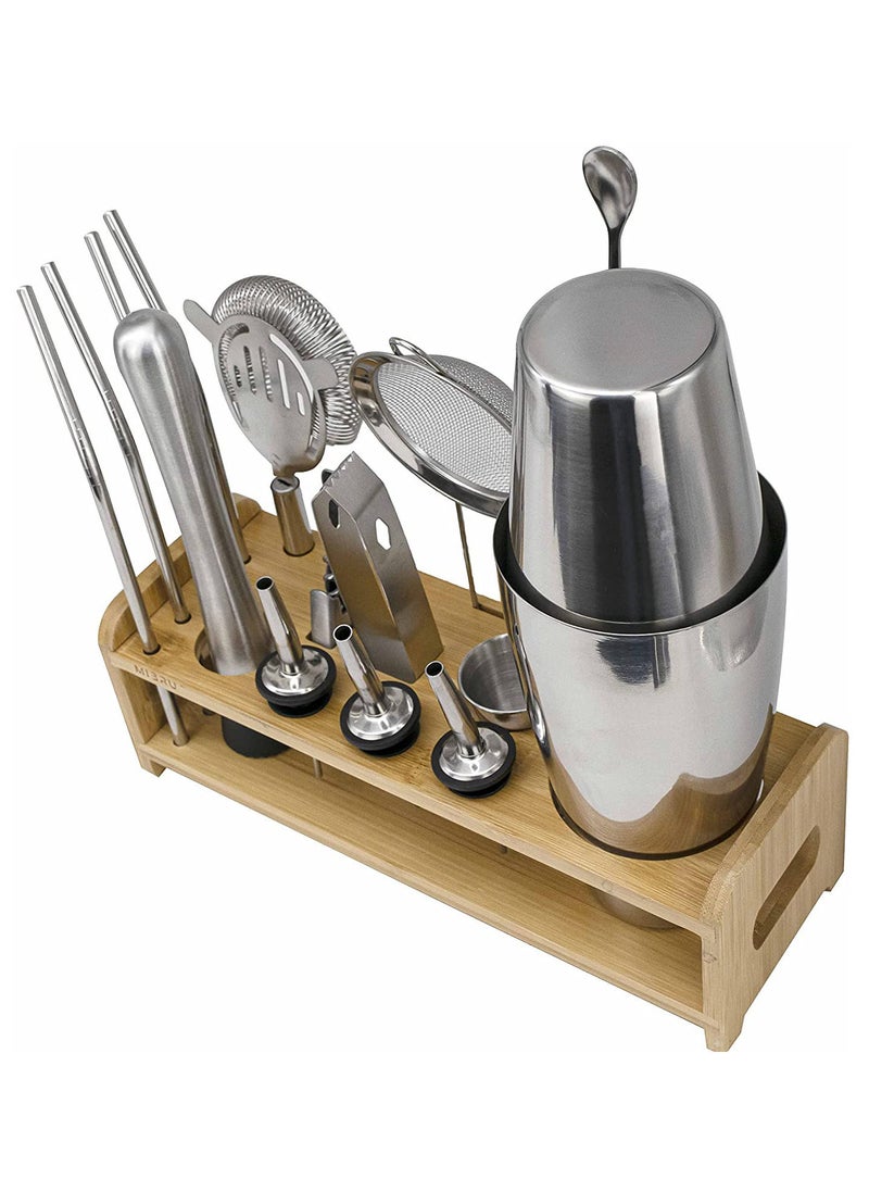 Coffee Shaker Set With Wood Base