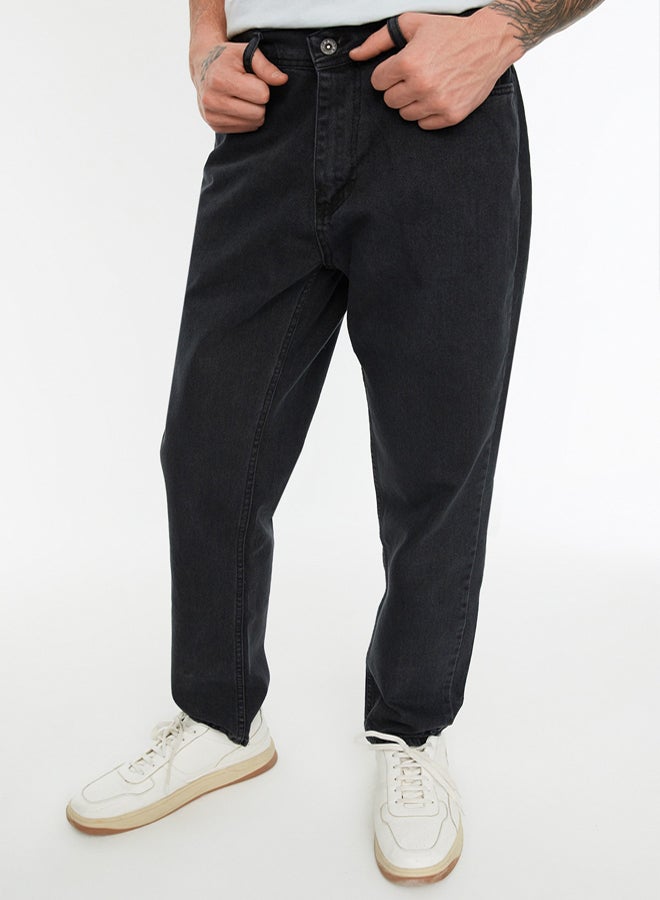 trendyol Men's Black Relax Fit Boyfriend Jeans Jeans Pants - Image 1