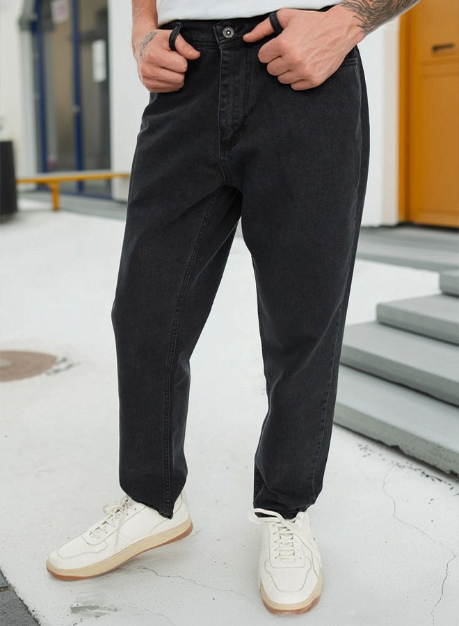 trendyol Men's Black Relax Fit Boyfriend Jeans Jeans Pants - Image 2