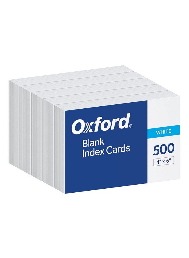 Oxford Index Cards, Index Cards, Blank on Both Sides, White, Cards (40177), 4x6,100 Count (Pack of 5) - Image 1