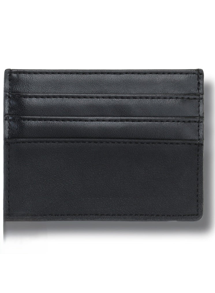 Ferrari Black Leather Card Holder – Premium Luxury Slim Card Case for Men & Women - Image 2