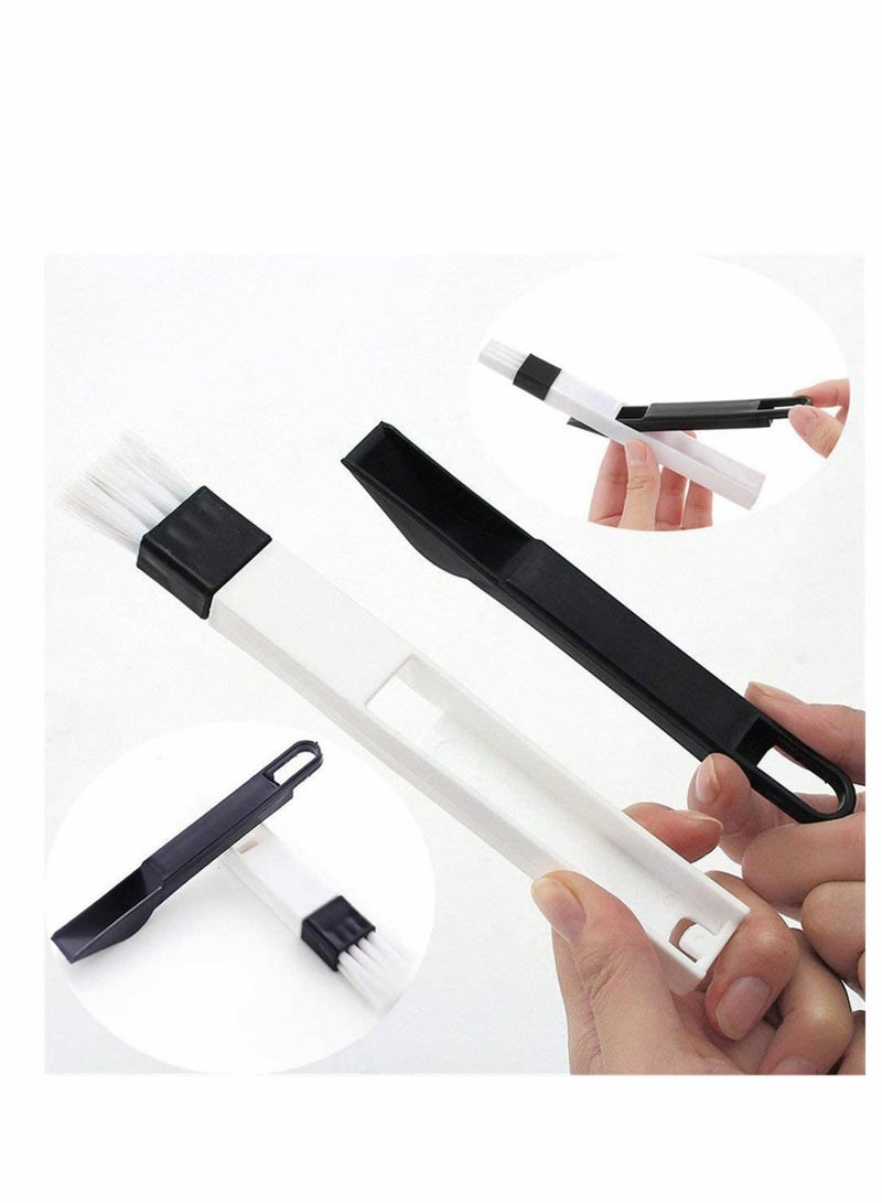 Excefore 5 قطع فرشاة تنظيف فتحات النوافذ 2 في 1 صغيرة الفجوة مروحة لوحة المفاتيح تنظيف المكتب مجرفة صغيرة وفرشاة لتنظيف المناطق التي يصعب الوصول إليها في منزلك - Image 4