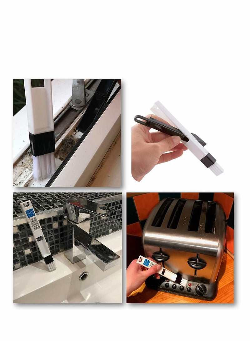 Excefore 5 قطع فرشاة تنظيف فتحات النوافذ 2 في 1 صغيرة الفجوة مروحة لوحة المفاتيح تنظيف المكتب مجرفة صغيرة وفرشاة لتنظيف المناطق التي يصعب الوصول إليها في منزلك - Image 2