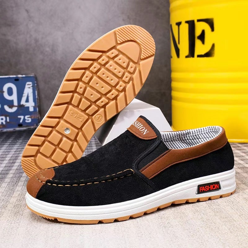 2024 New Mens Casual Breathable Slip-resistant Canvas Shoes 268 [black] 