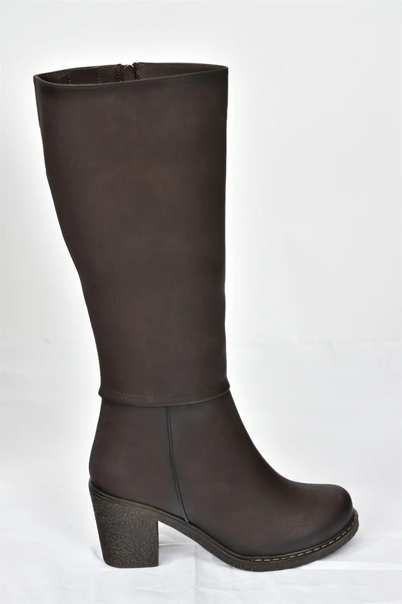 Fox Shoes Brown Thick Heeled Women's Boots C674250309