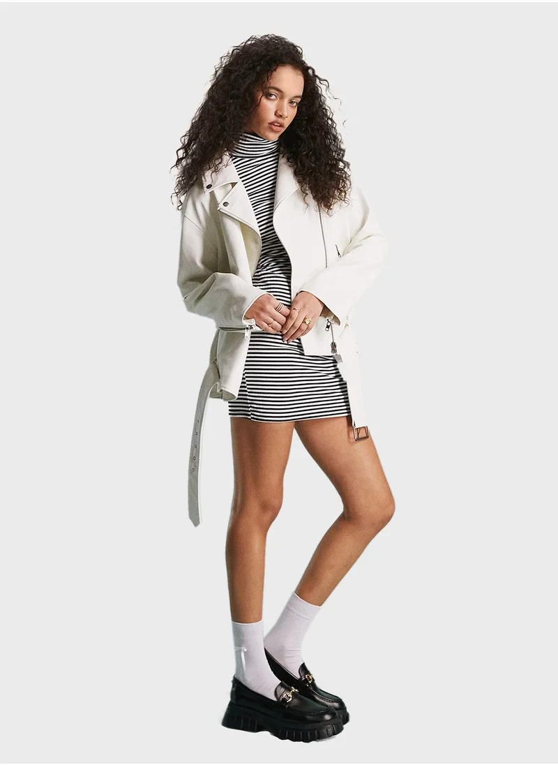 Miss Selfridge Oversized Pu Jacket