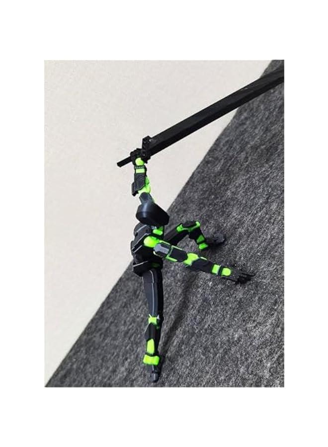 T13 (Assembly Completed) 3D Printed Action Figure,Dummy 13 Robot Action Figure, T13 Collectible Action Figure Articulated, for Collectors Desktop Decorations, muñeco de acción (Black Green) - Image 2