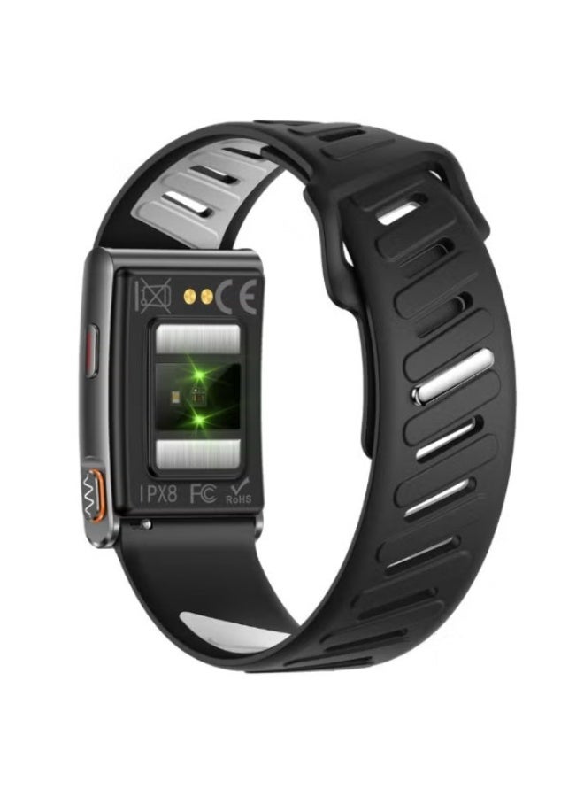 Black Screenless Fitness Band – Heart Rate Monitor, Sleep Tracking, Step Counter, Calorie & Distance Tracker | Smart Screenless Fitness Tracker Bracelet for Men & Women | Multi-Sport Activity Band | 3ATM Waterproof Smart Health Wearable Device, App Control & Long Battery - Image 2
