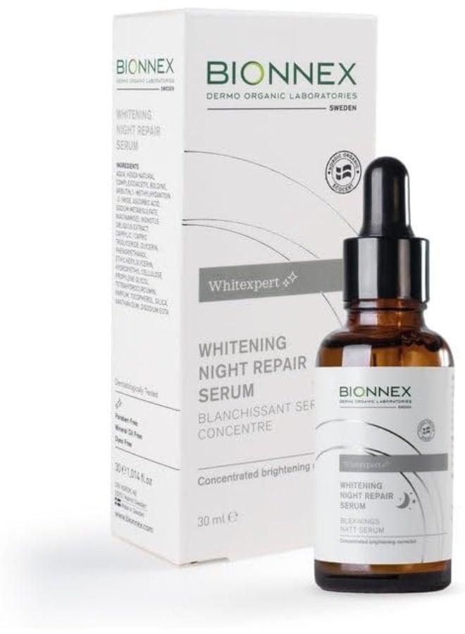 BIONEX Bionnex Whitexpert Night Repair Serum 30ml – Whitening & Dark Spot Correcting Serum with Chaga Mushroom, Curcuma Longa & Vitamin C - Image 1