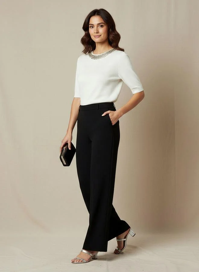 Iconic Iconic Regular Fit Top with Embellishment