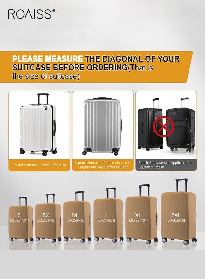 roaiss Universal Luggage Protective Cover Trolley Suitcase Dust Cover Thickened Wear Resistant Suitcase Dust Shield For Travel Accessories Khaki - Image 2