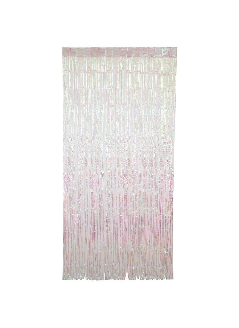 Unique Iridescent Curtain White Plastic 200x100cm Party Backdrop