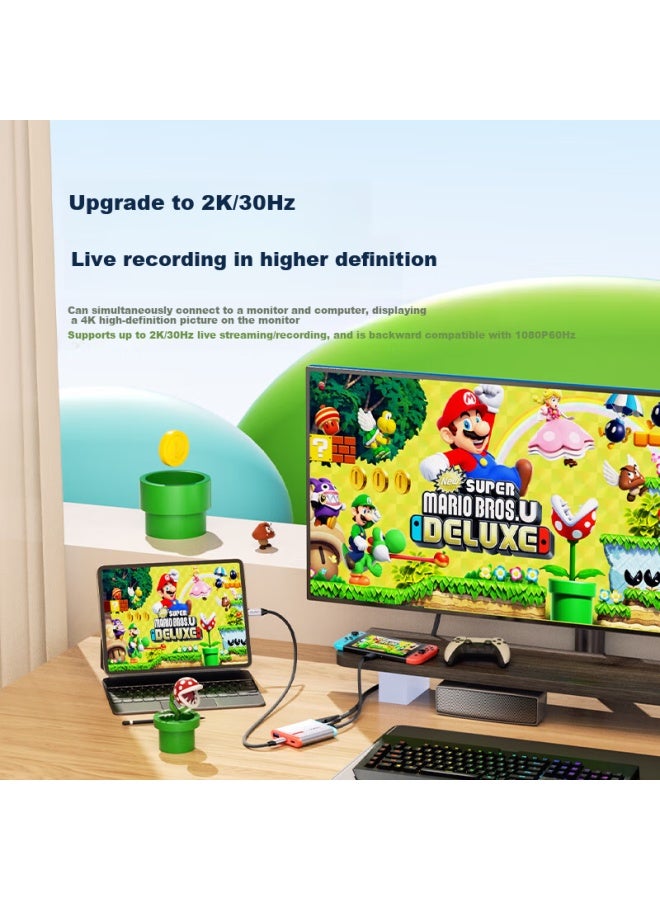 llano بطاقة التقاط الفيديو Llano Switch المحمولة قاعدة Usb3.0 تسجيل الألعاب لجهاز آيباد اللوحي حاملة الكمبيوتر المحمول محطة توسيع التلفاز - Image 3