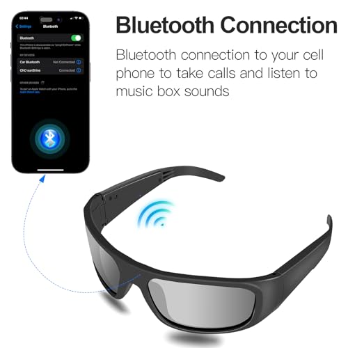 OhO sunshine Bluetooth Audio Sunglasses Lightweight Open Ear Sport Glasses 10H Playtime UV400 ANSI Z871 Water Resistant with Voice Control - Image 3