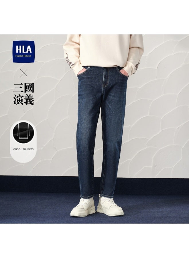 HLA Tapered Version】spring And Autumn Romance Five-pocket Durable Comfort Men's Jeans - Image 2