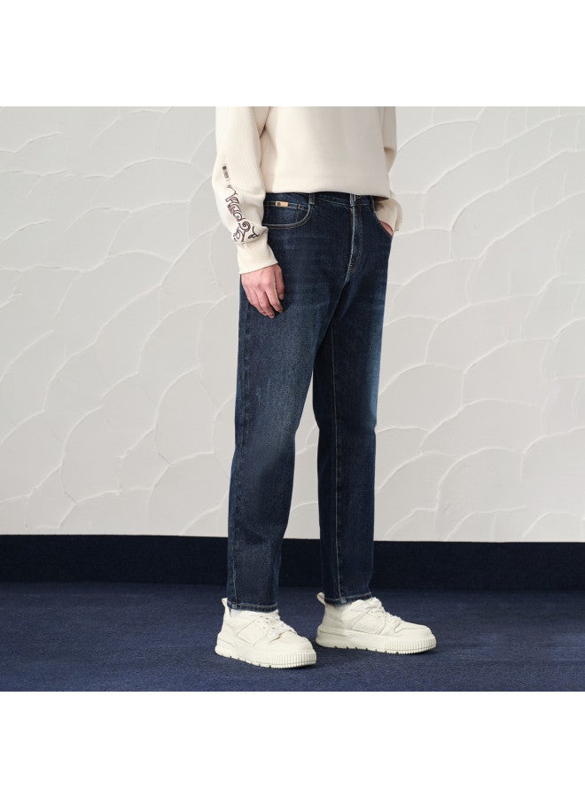 HLA Tapered Version】spring And Autumn Romance Five-pocket Durable Comfort Men's Jeans - Image 4