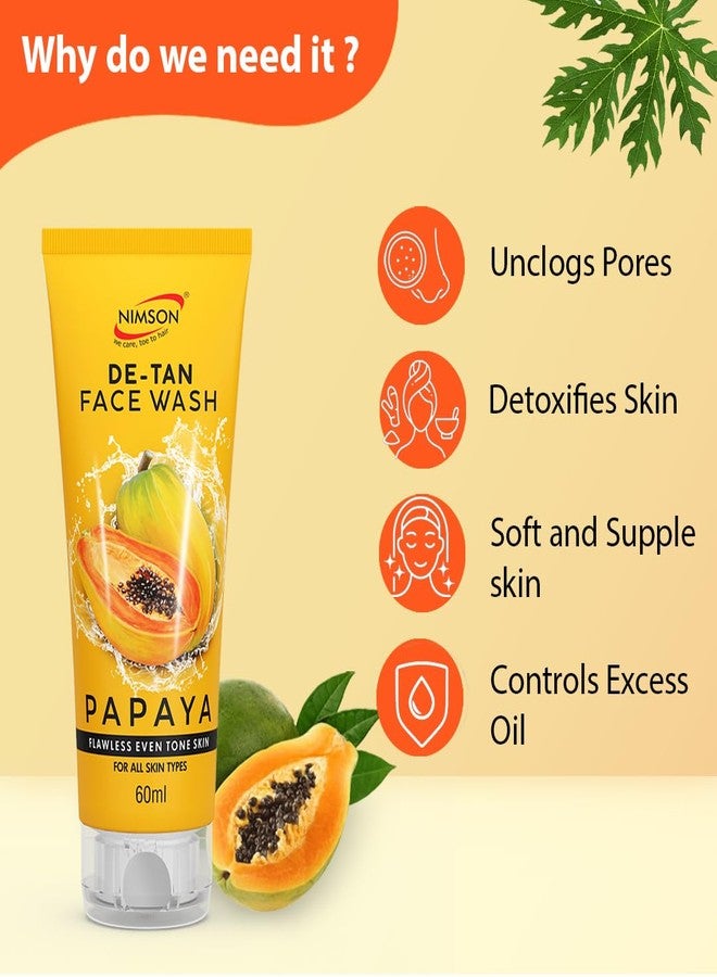 Aryanveda Nimson Papaya Face Wash for Skin Brightening Face Wash for Tan Removal, Sun Protection & Dark Spots Removal Glowing Skin Face Wash for All Skin Types - 60ml - Image 5