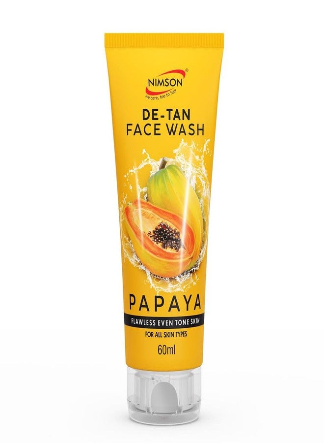 Aryanveda Nimson Papaya Face Wash for Skin Brightening Face Wash for Tan Removal, Sun Protection & Dark Spots Removal Glowing Skin Face Wash for All Skin Types - 60ml - Image 1
