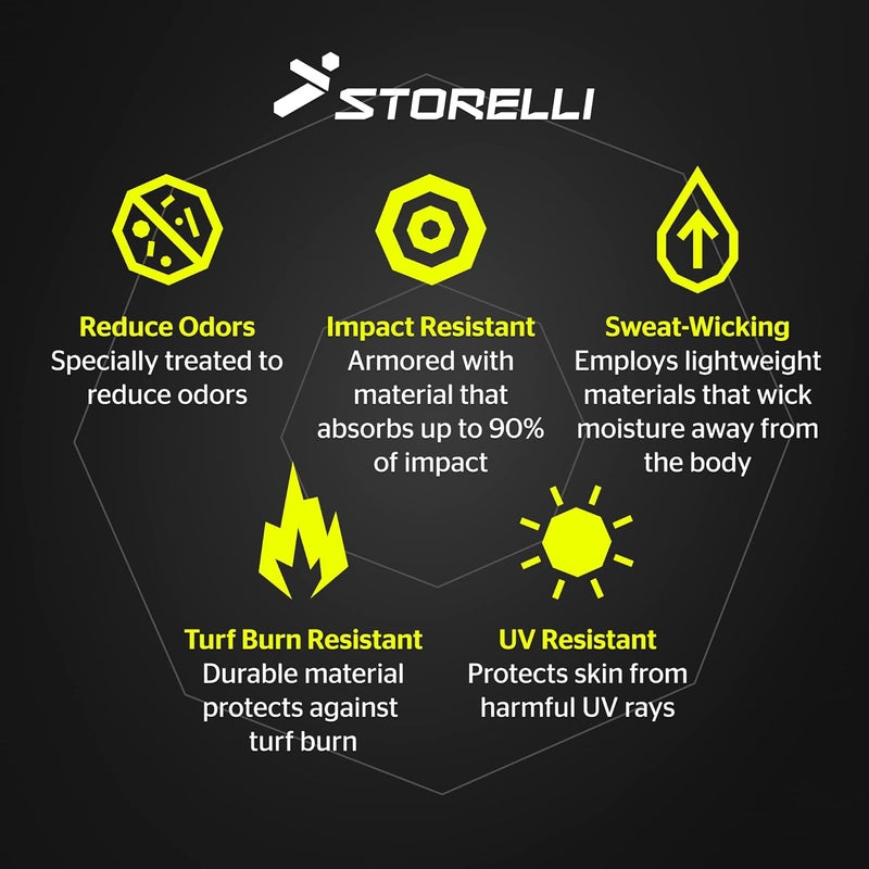 Storelli Unisex BodyShield Impact Sliders, High-Impact Protection, Sweat-Wicking, UV-Resistant Athletic Undershorts - Image 3