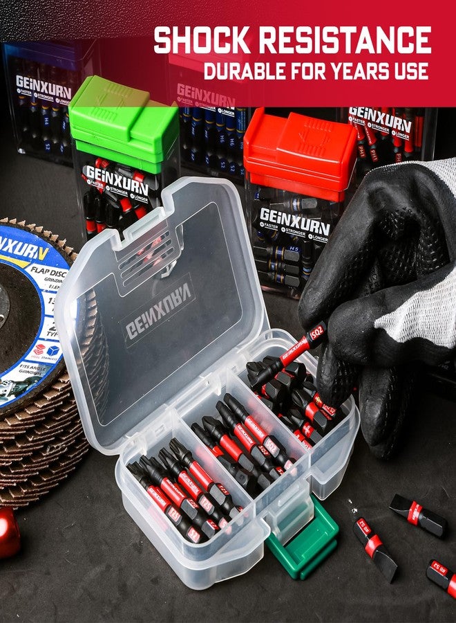 Geinxurn Multi Impact Screwdriver Bits Set, 41pieces Magnetic S2 Steel Multi Phillips/Square/Torx Insert Power Bits Tips and Impact Bit Holder with Storage Box - Image 3