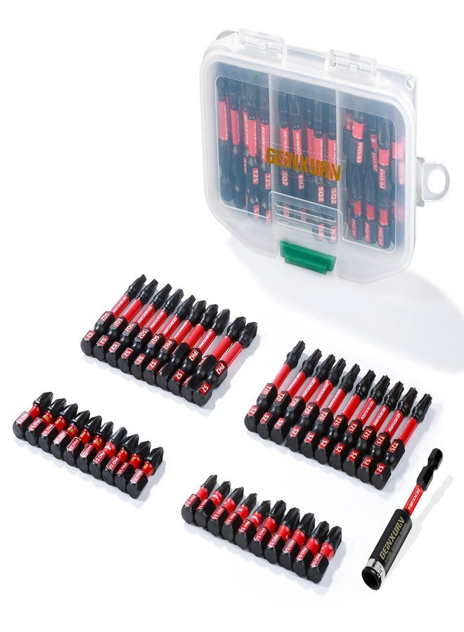 Geinxurn Multi Impact Screwdriver Bits Set, 41pieces Magnetic S2 Steel Multi Phillips/Square/Torx Insert Power Bits Tips and Impact Bit Holder with Storage Box - Image 1