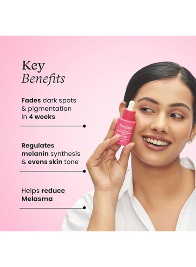 foxtale 3% Tranexamic Acid Face Serum with Peptides & Niacinamide for Hyperpigmentation, Reduces Marks & Dark Spots, Evens Out Skin Tone, All Skin Types, Men and Women - 30 ml - Image 4