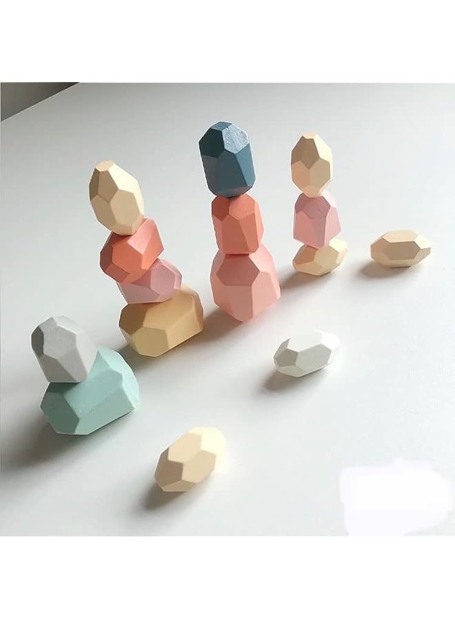 vesus Set Wooden Balancing Stacking Stones 10PCs Activity Game - Image 2
