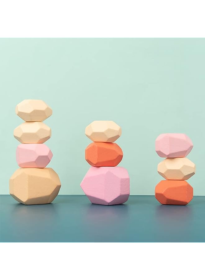 vesus Set Wooden Balancing Stacking Stones 10PCs Activity Game - Image 1