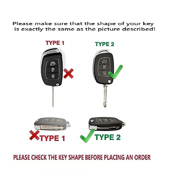 Namani Metal Silicon Key Cover Compatible with Hyundai Creta, Venue, Tucson, Alcazar, i20, Grand i10 Nios, Aura, Xcent, Exter 3 Button Metal Smart Flip Key - Image 5